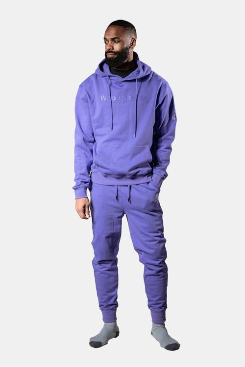 Woodpecker Unisex Cotton Sweatsuit In Purple