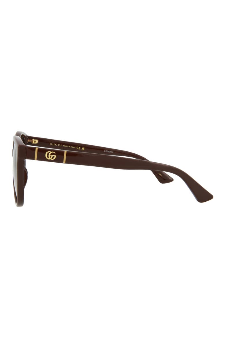 56mm Round Sunglasses, Alternate, color, BROWN BROWN BROWN