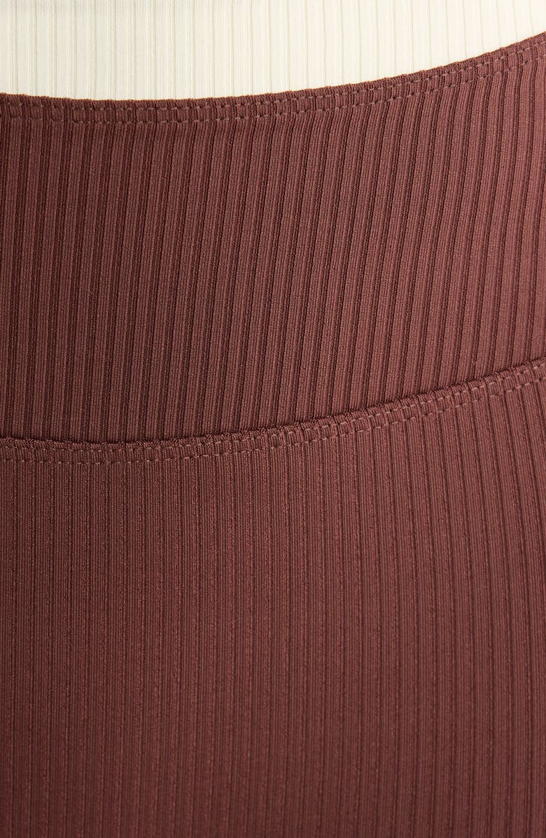 Year of Ours Ribbed Layered Leggings, Alternate, color, Chocolate/ Shell