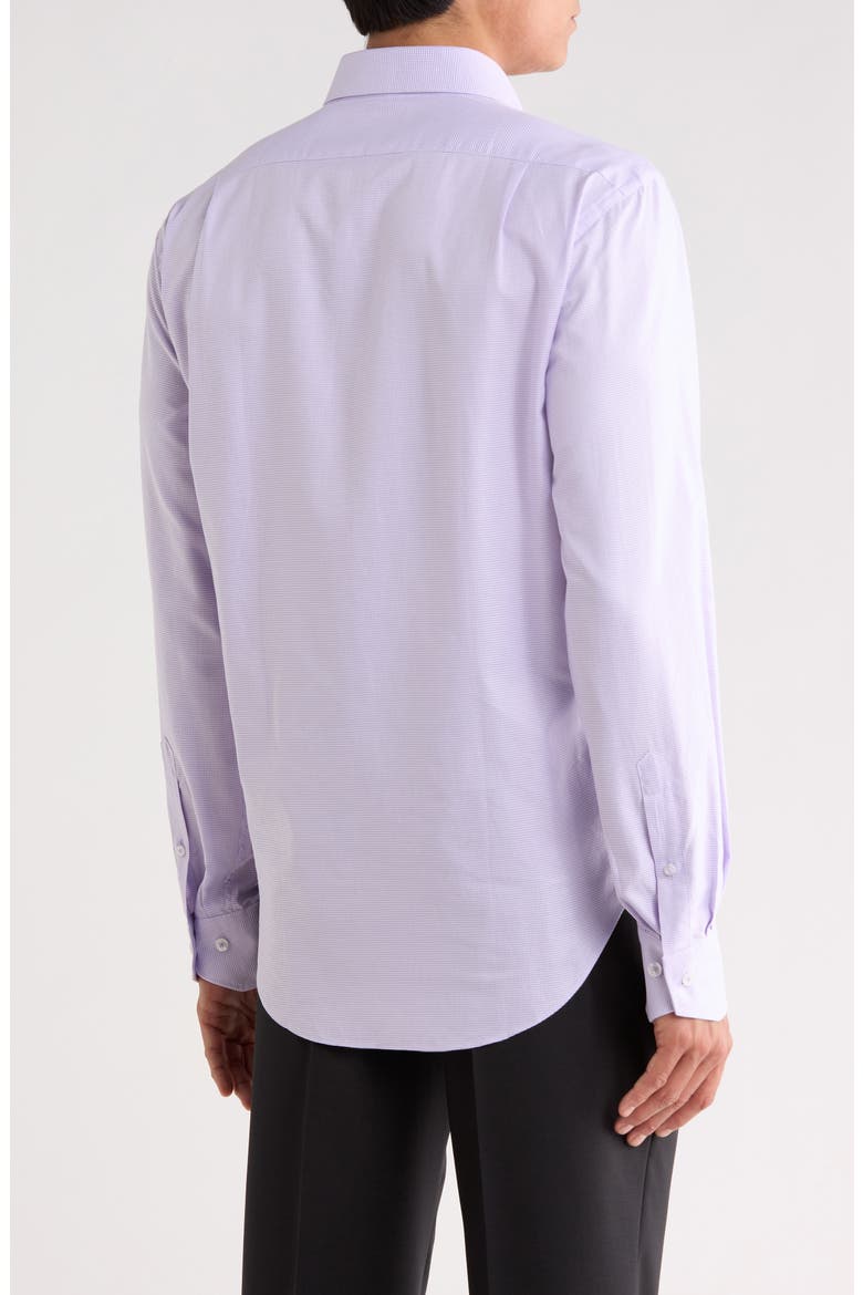 Trim Fit Mini Houndstooth Cotton Dress Shirt, Alternate, color, WISTERIA