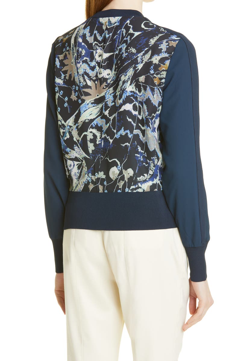 Ted Baker London Imma Mixed Media Cardigan, Alternate, color,