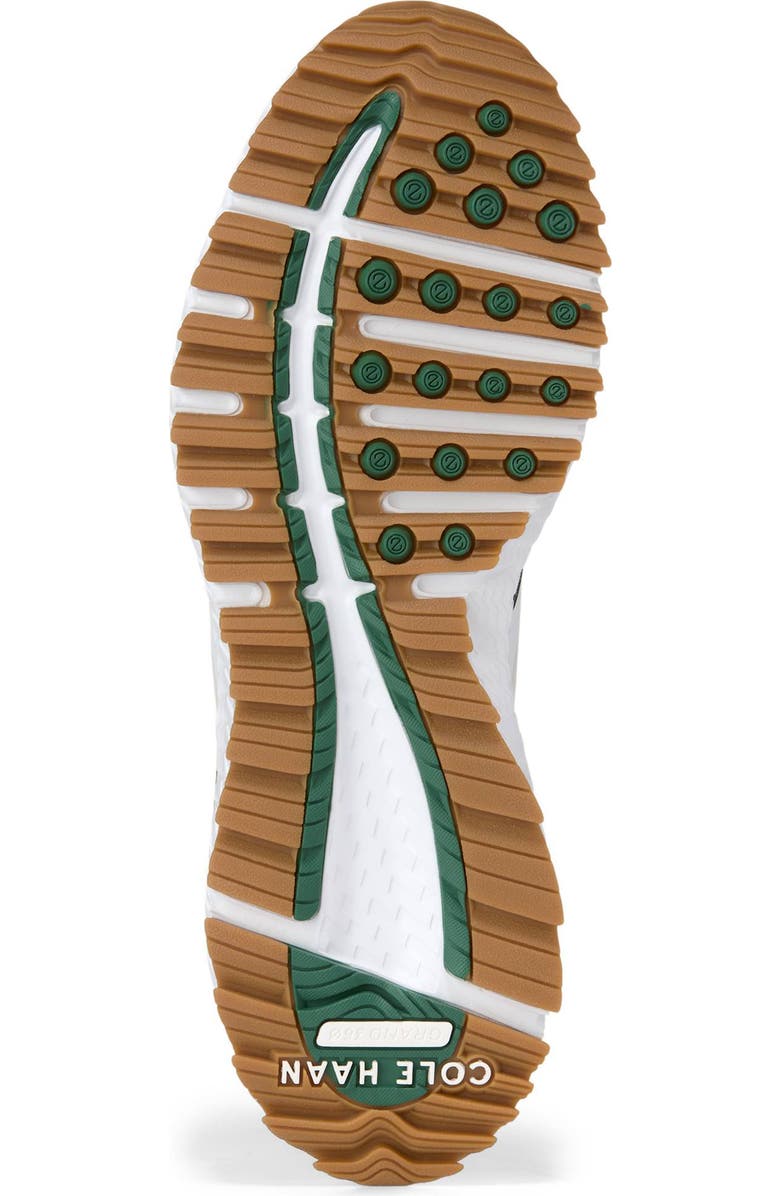 Cole Haan ZeroGrand Overtake II Waterproof Golf Shoe, Alternate, color, Optic White / Myrtle / Gum