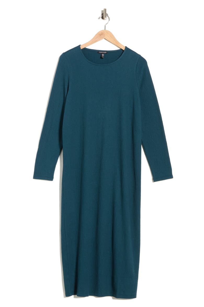 Long Sleeve Cotton Blend Jersey Dress, Alternate, color, ROUND NECK DRESS