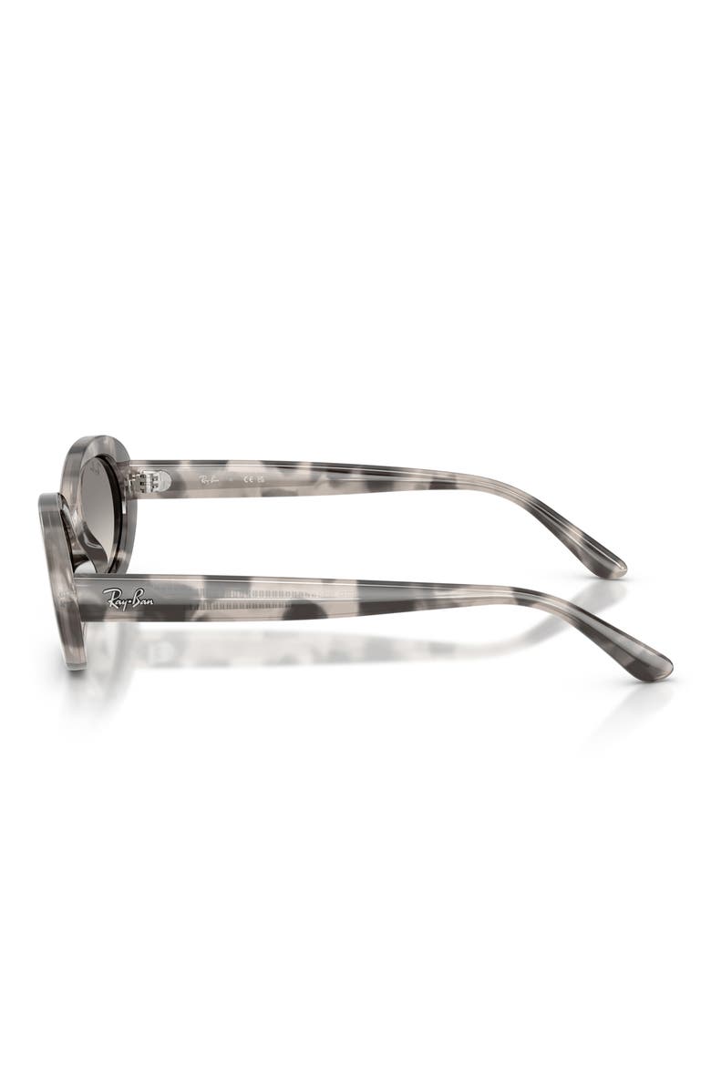 54mm Gradient Oval Sunglasses, Alternate, color, OPAL GREY HAVANA / CLEAR GREY