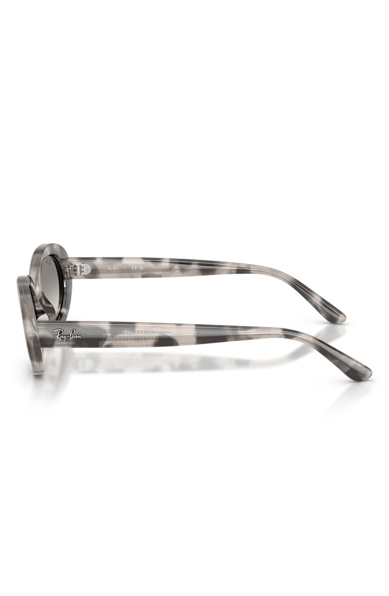 Ray-Ban 54mm Gradient Oval Sunglasses, Alternate, color, Opal Grey Havana / Clear Grey