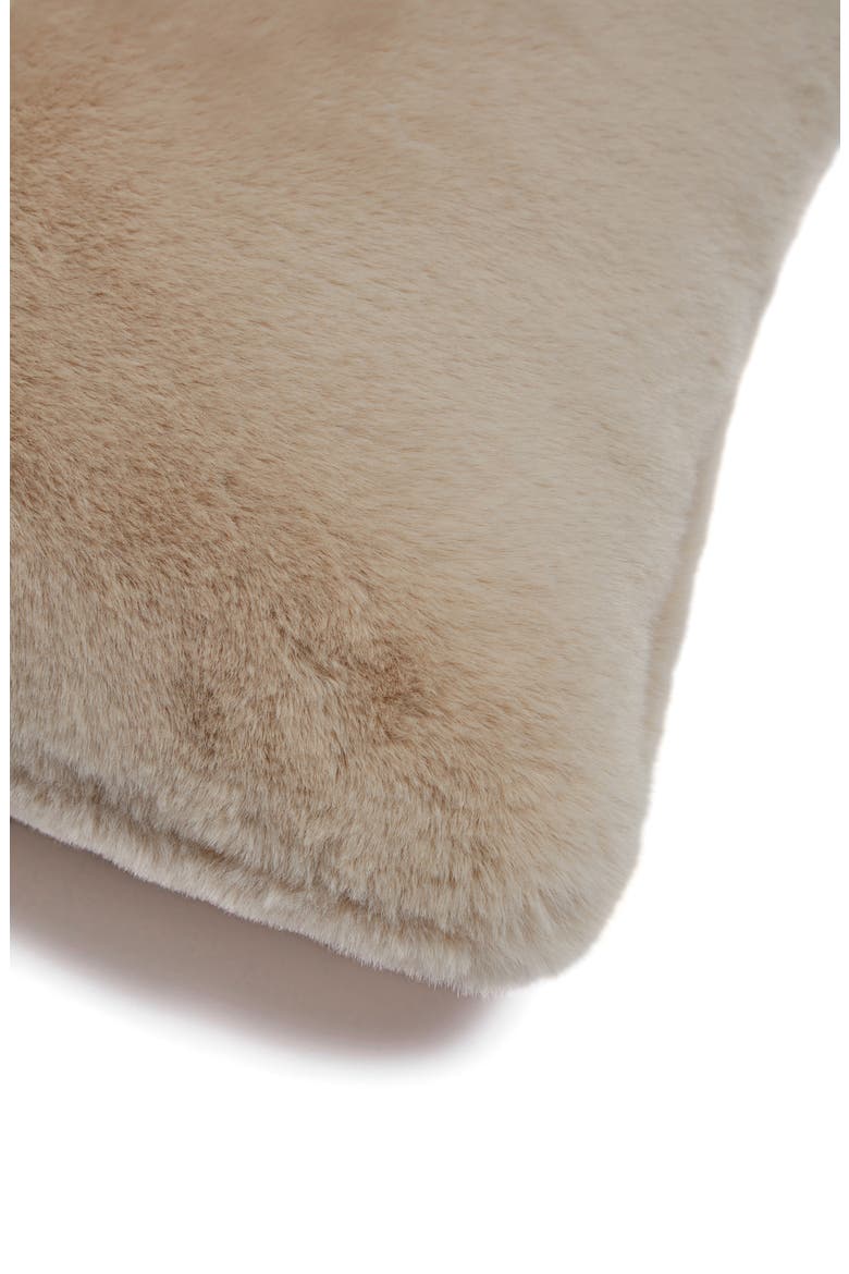 Brenn Faux Fur Accent Pillow Cover, Alternate, color, LATTE