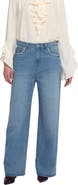ELLE Collection Rhinestone Pocket Jean Wide-Leg Pants