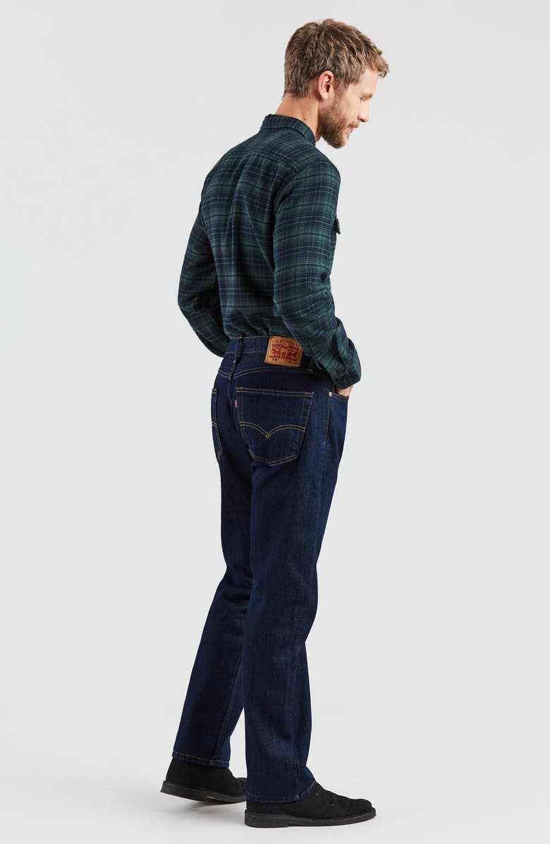 Levi's<sup>®</sup> 505<sup>™</sup> Regular Fit Straight Leg Jeans, Alternate, color, Rinse 37741