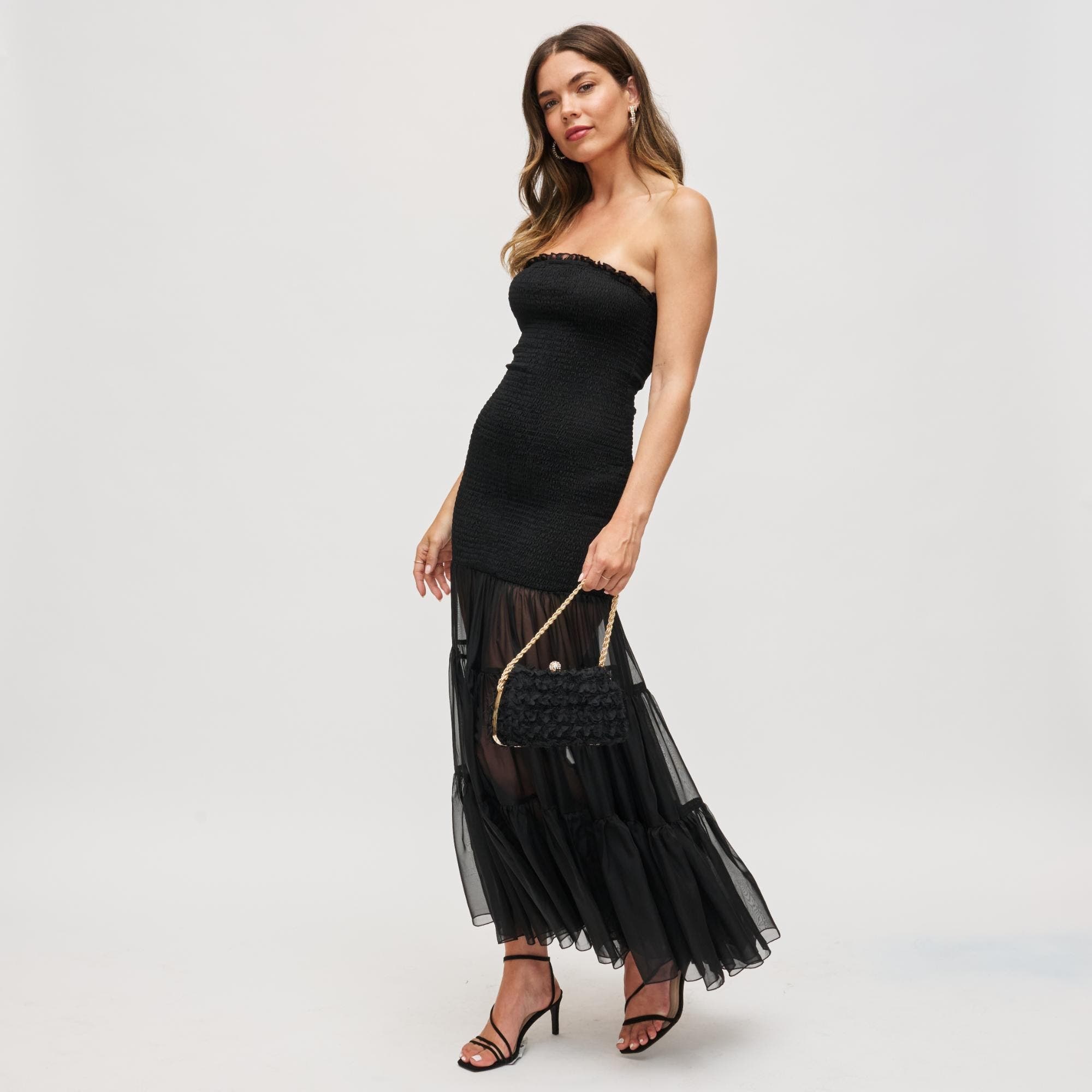 URBAN EXPRESSIONS HANDBAGS Maxi Evening Bag, Alternate, color, Black
