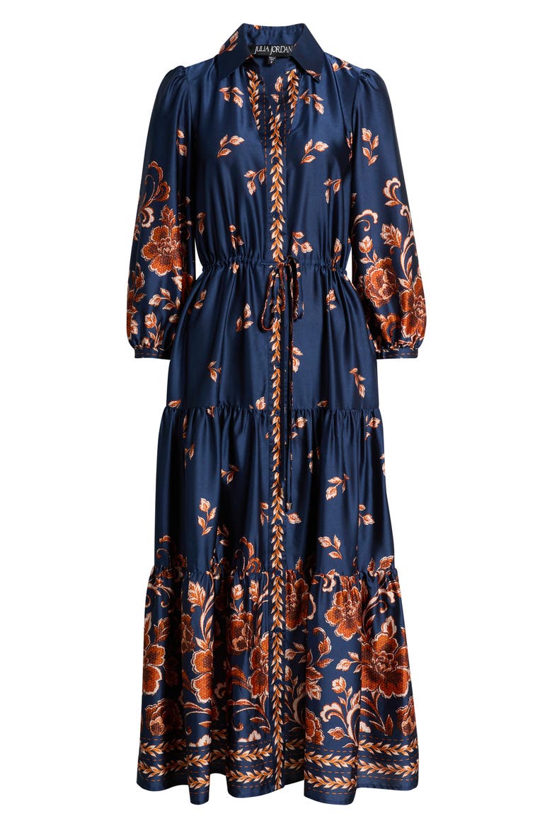 Printed Shirtdress, Alternate, color, NAVY MULTI