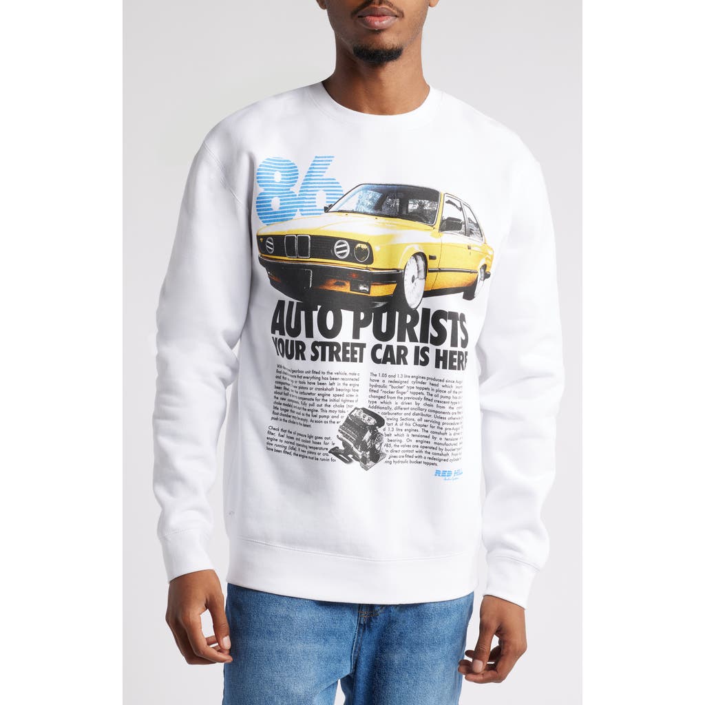 ID Supply Co Auto Purists Oversize Crewneck Sweatshirt in White