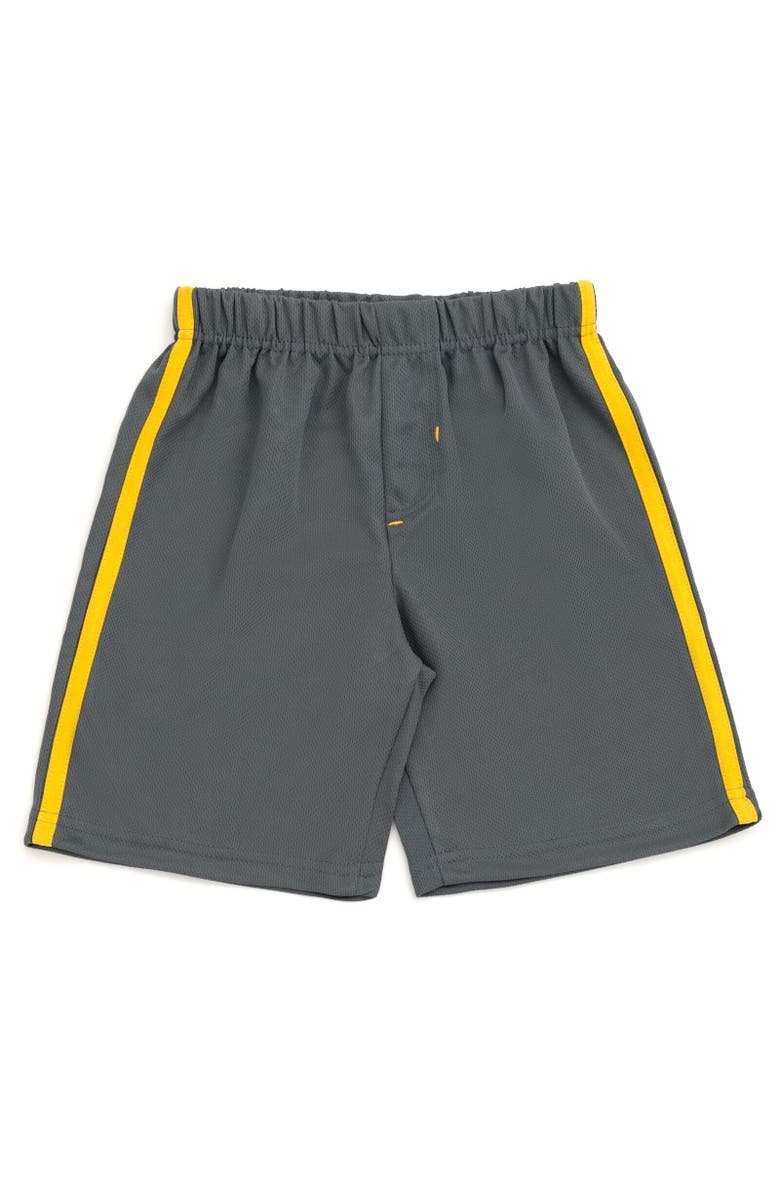 Hot Wheels Athletic 2-Piece Short Sleeve Graphic Tee and Mesh Shorts Outfit, Alternate, color, Hot Wheels Yellow
