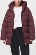 MANGO Water Repellent Hooded Puffer Coat
