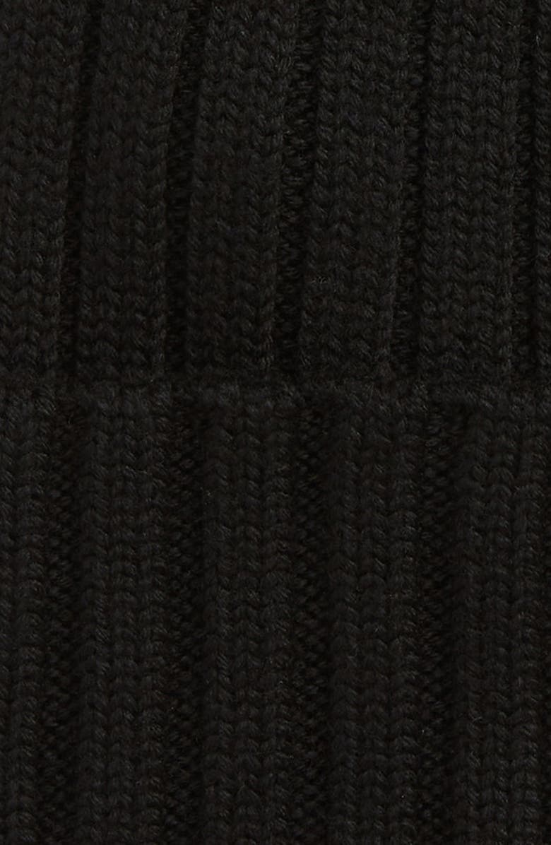 Moncler Logo Patch Rib Wool Beanie, Alternate, color,