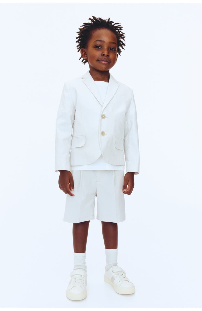 H&M 2-piece Dressy Cotton Set, Alternate, color, White/Beige Striped