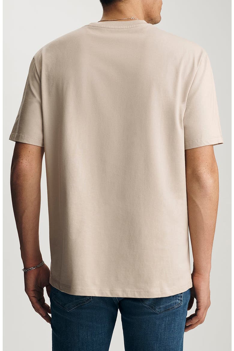 Light Tan Cotton Crewneck T-Shirt, Alternate, color, FEATHER GRAY