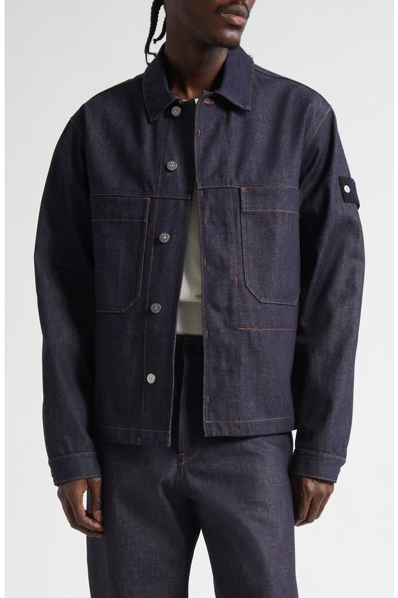 Denim Jacket, Main, color, VJ200 INDIGO DENIM-RAW