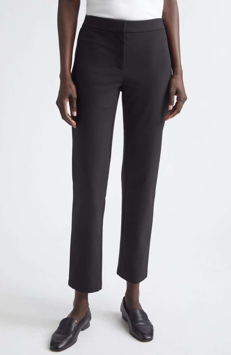 Lafayette 148 New York Irving Straight Leg Stretch Wool Pants, Main, color, 