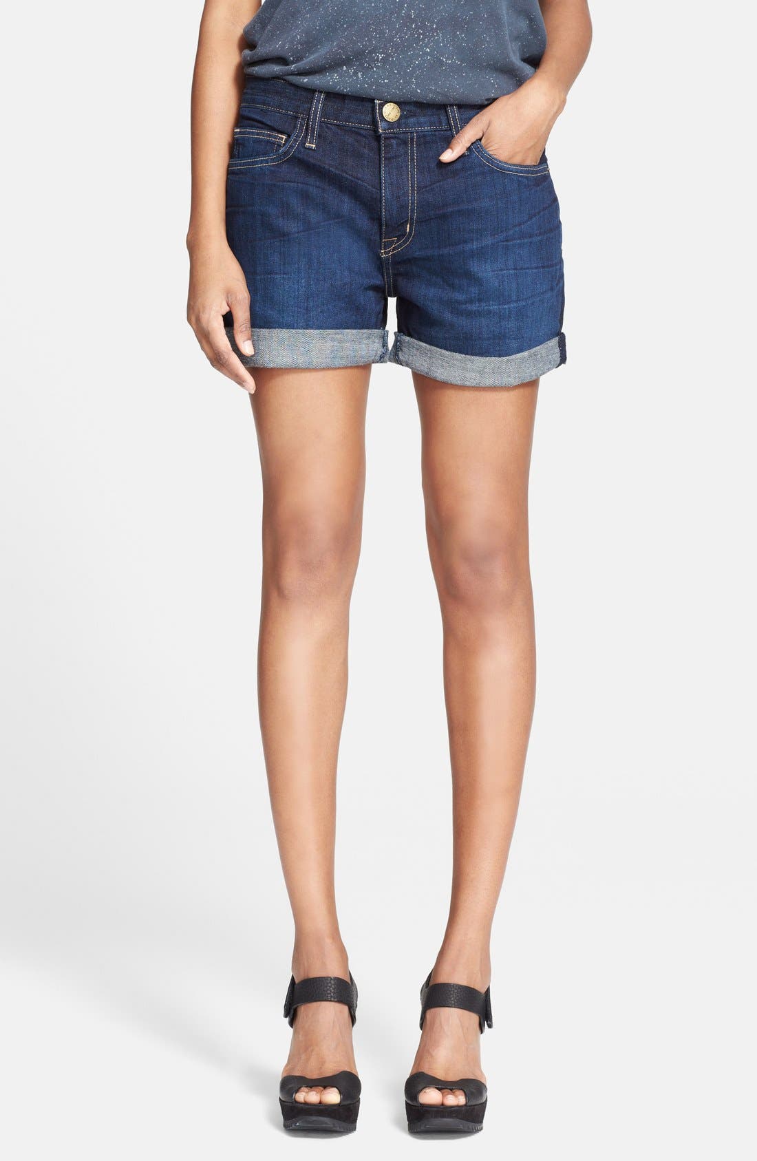 Current/Elliott 'The Boyfriend' Rolled Denim Shorts (Women) | Nordstrom
