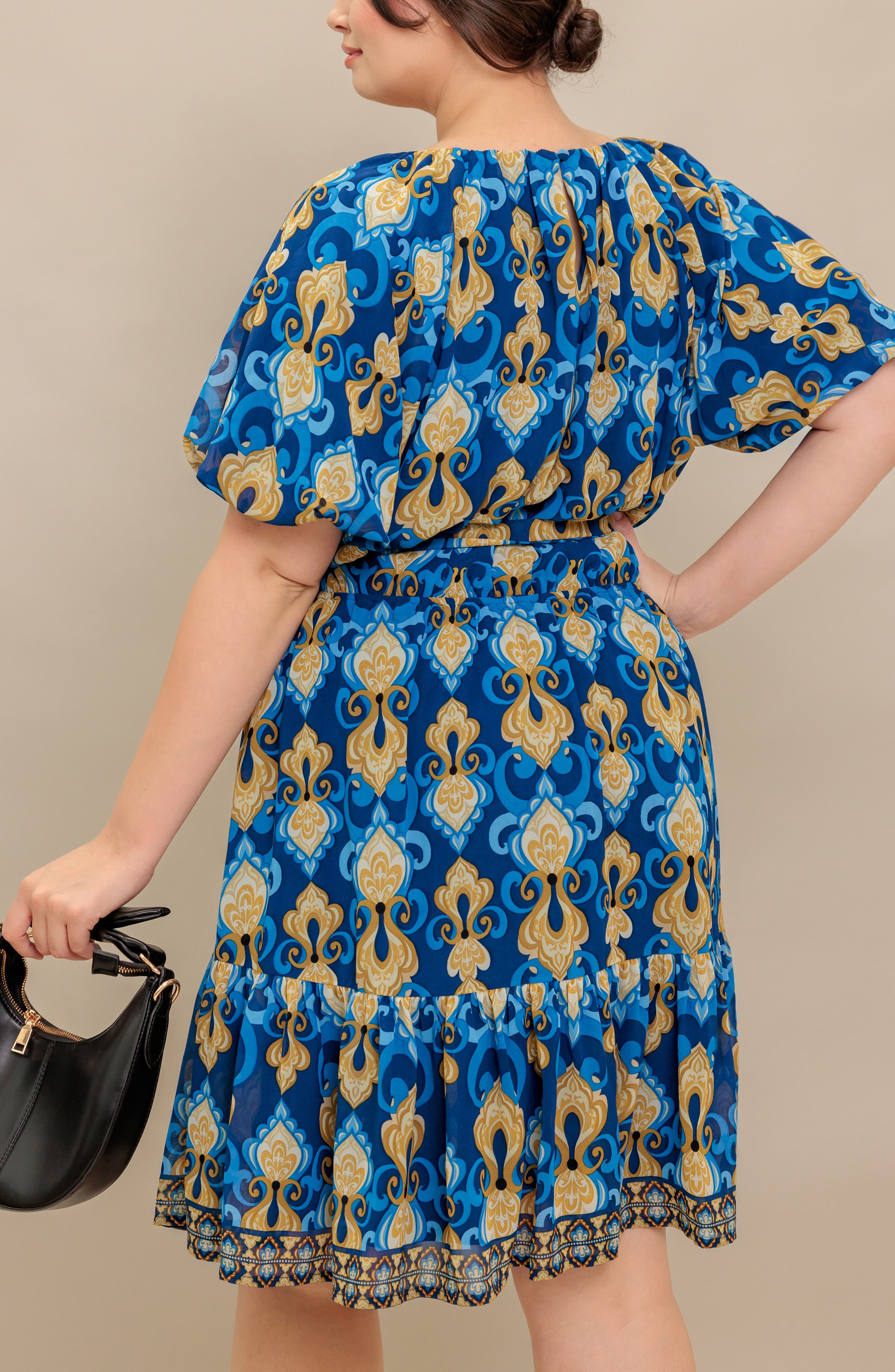 Puff Sleeve Minidress - image 2