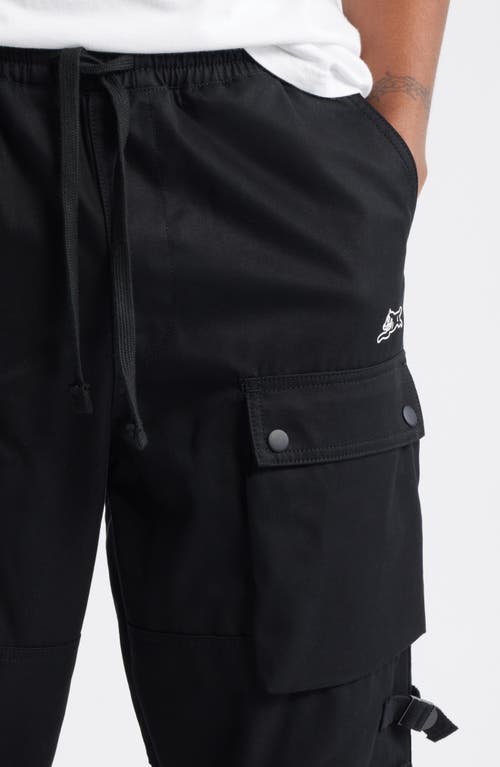 Icecream Big Bag Cotton Twill Cargo Pants In Black