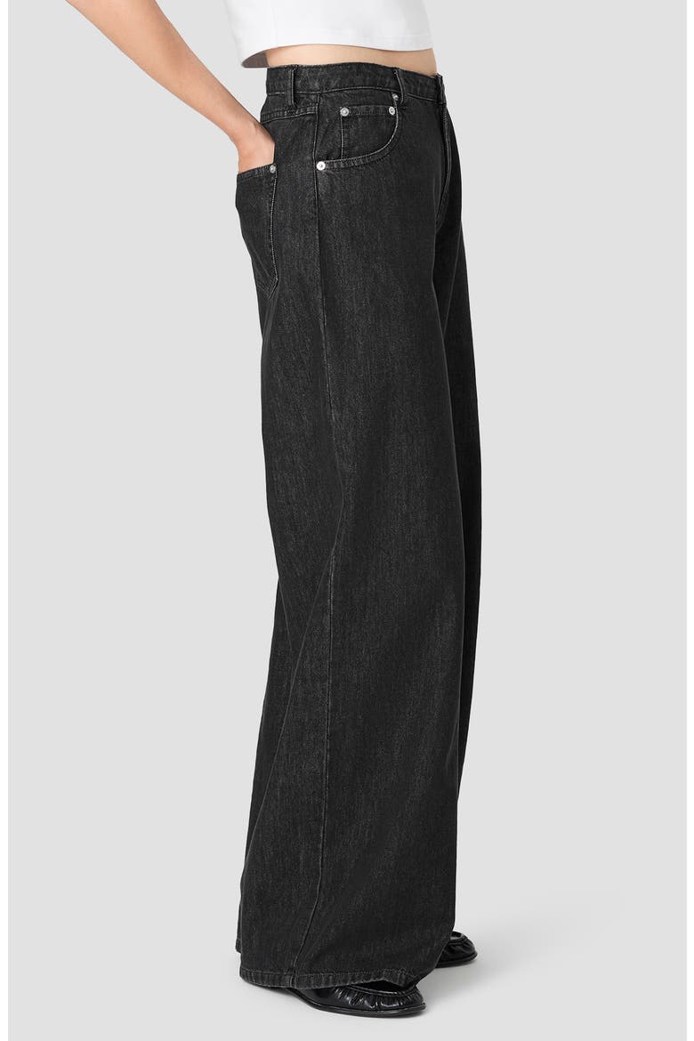 Elton Wide Leg Jeans, Alternate, color, WASHED BLACK