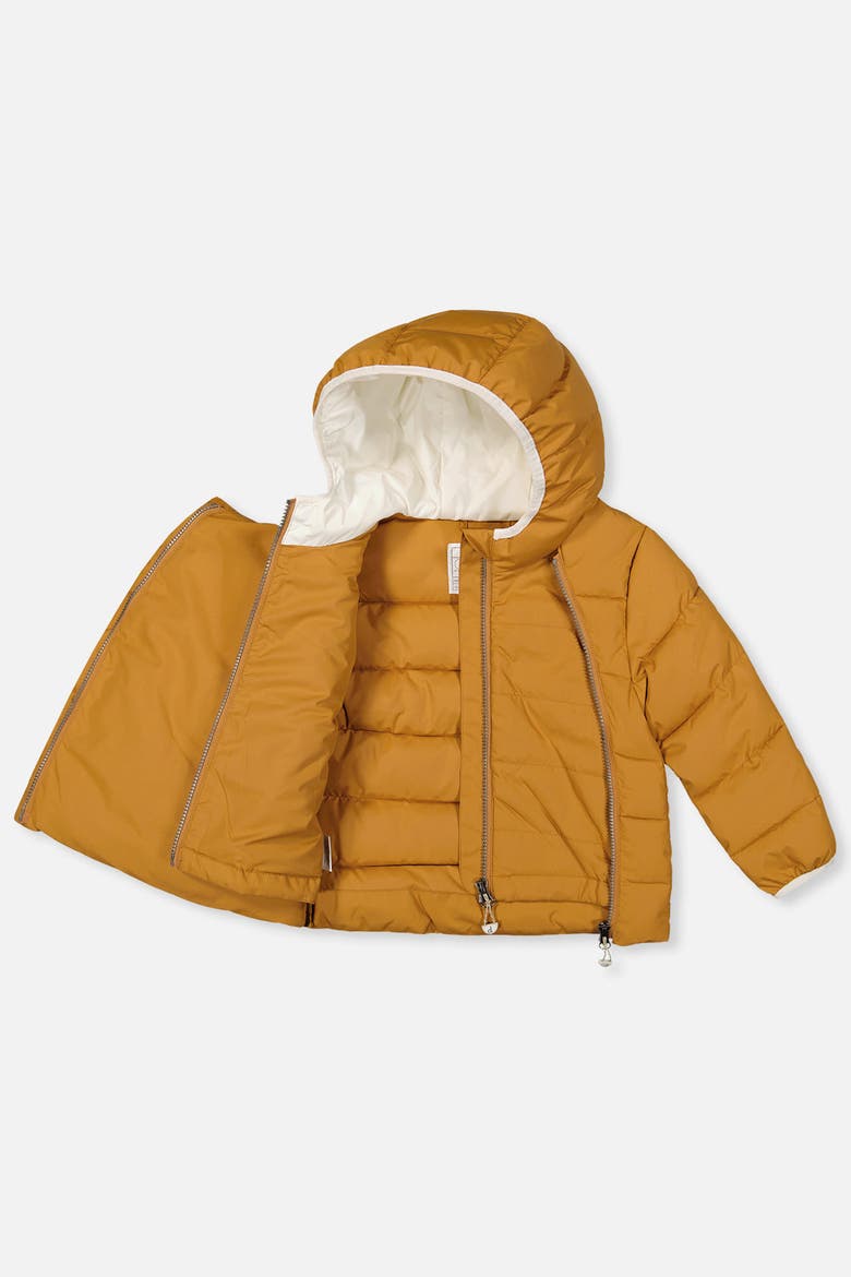 Quilted PrimaLoft Car Seat Adapted Winter Jacket, Alternate, color, Brown Sugar