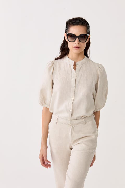 Frank hot Taylor Linen Shirt, Sz XL