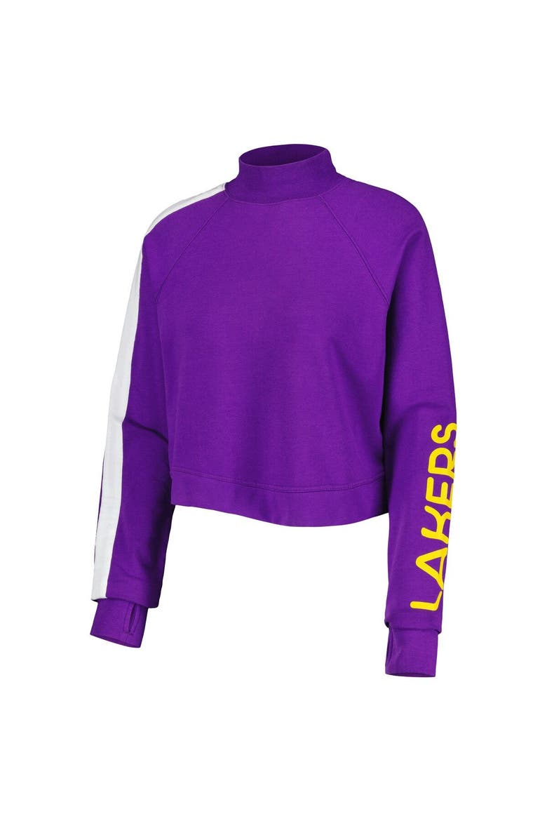 Women's Lusso Purple Los Angeles Lakers Maddie & Matildas Raglan Tri-Blend Pullover Hoodie & Jogger Pants Set, Alternate, color, Purple
