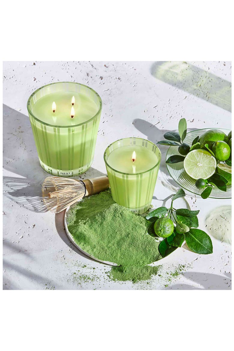 Lime Zest & Matcha Candle, Alternate, color, 3 WICK