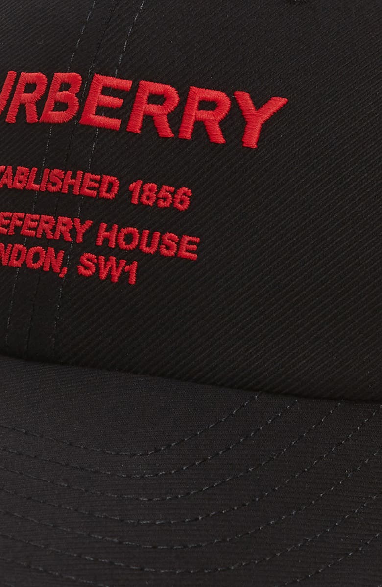 Burberry Horseferry Logo Embroidered Baseball Cap, Alternate, color, 