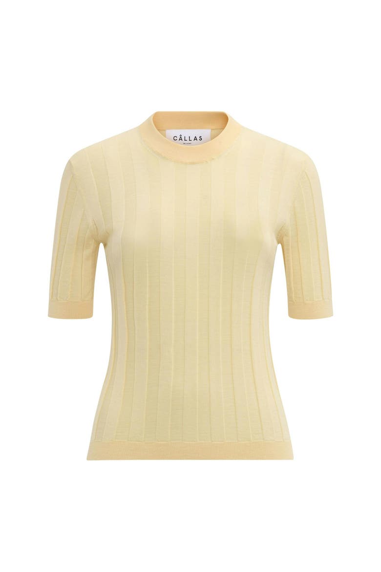 DEEDA Crewneck rib sweater Yellow, Main, color, Yellow