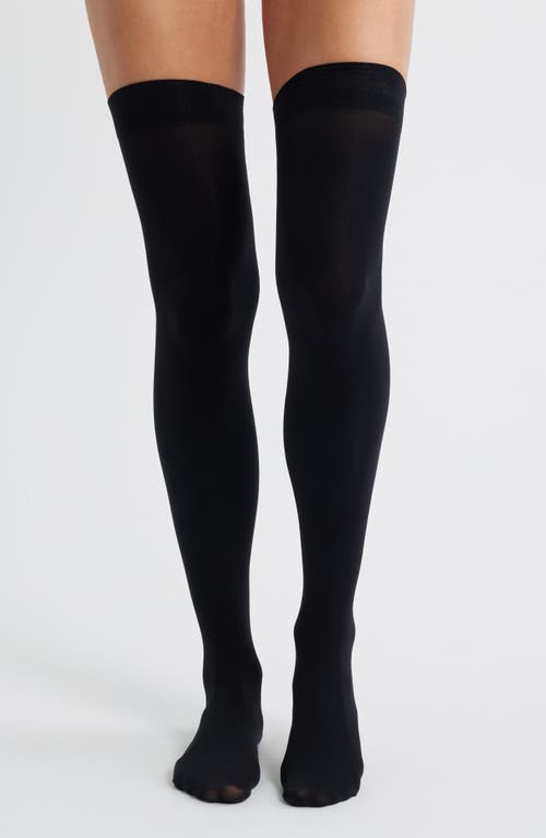 Hue Qpaque Over The Knee Socks In Black