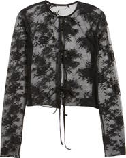 Bella Venice Camille Velvet Trim Sheer Crop Top