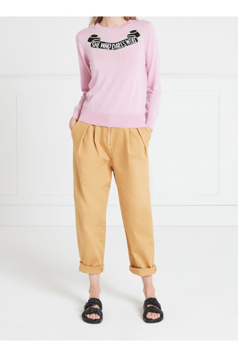 She Who Dares Sweater, Alternate, color, Pink