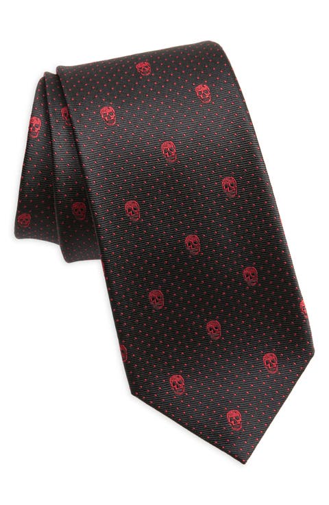 Alexander McQueen Skull Silk Tie