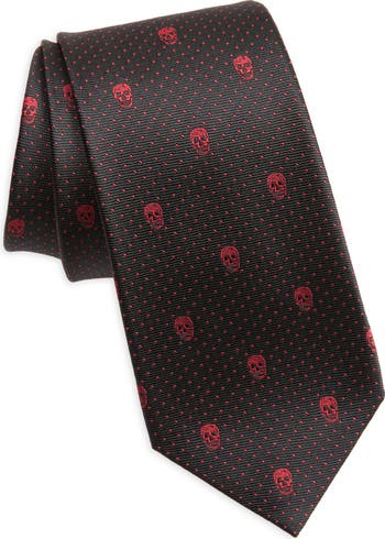 ALEXANDER MCQUEEN スカル ネクタイ McQueen Alexander McQueen Skull Silk Tie | Nordstrom