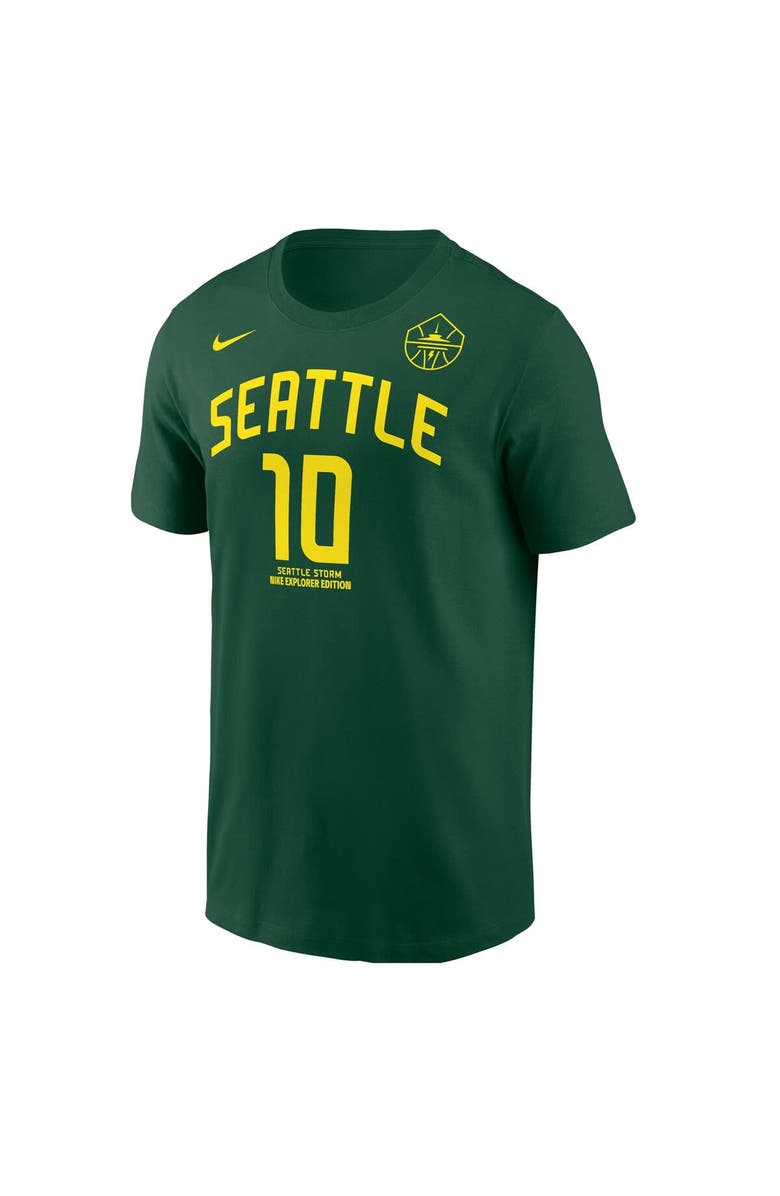 Nike Men's Nike Sue Bird Green Seattle Storm Explorer Edition Name & Number T-Shirt, Alternate, color, 