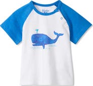 Hatley Kids' Spouting Whale Graphic Baseball T-Shirt