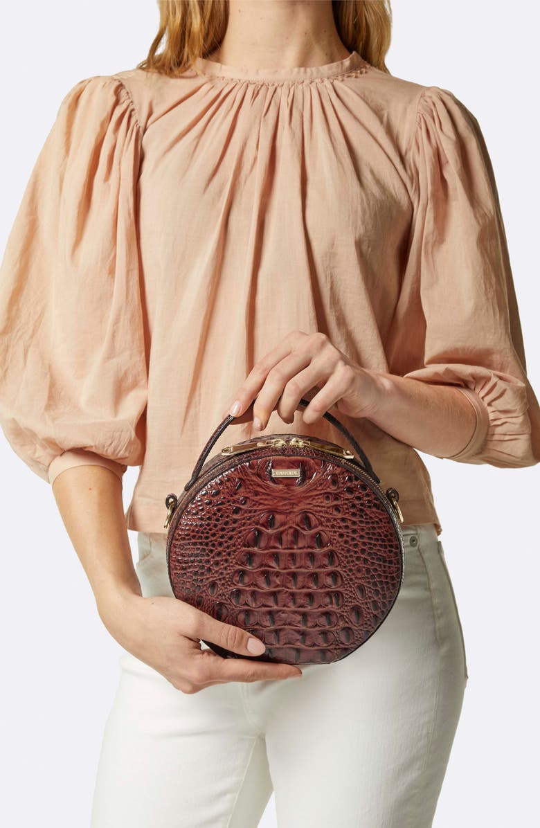Brahmin Lane Croc Embossed Leather Crossbody Bag, Alternate, color,