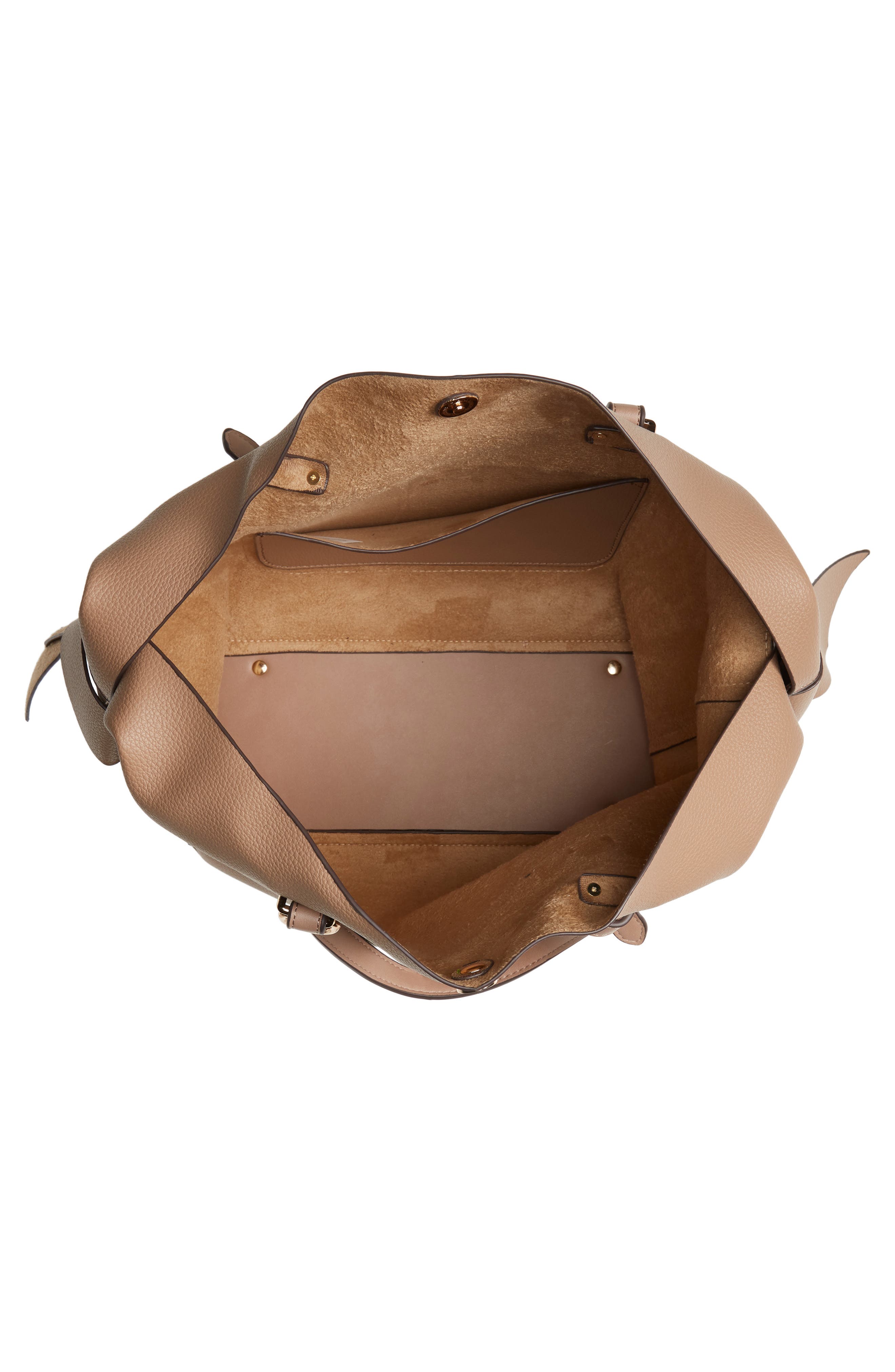 Faux Leather Satchel, Alternate, color, TAUPE