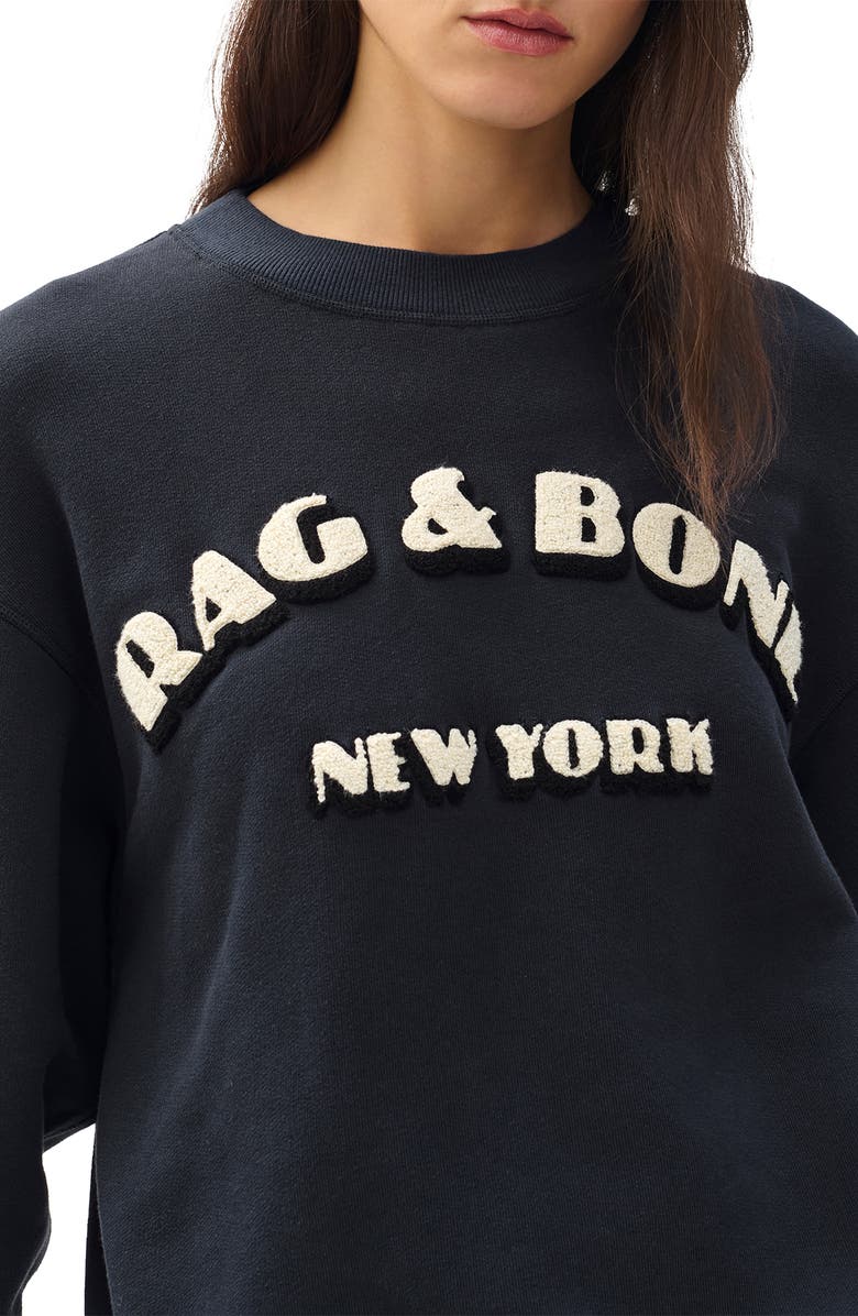 rag & bone Oversize Logo Graphic Sweatshirt, Alternate, color, 