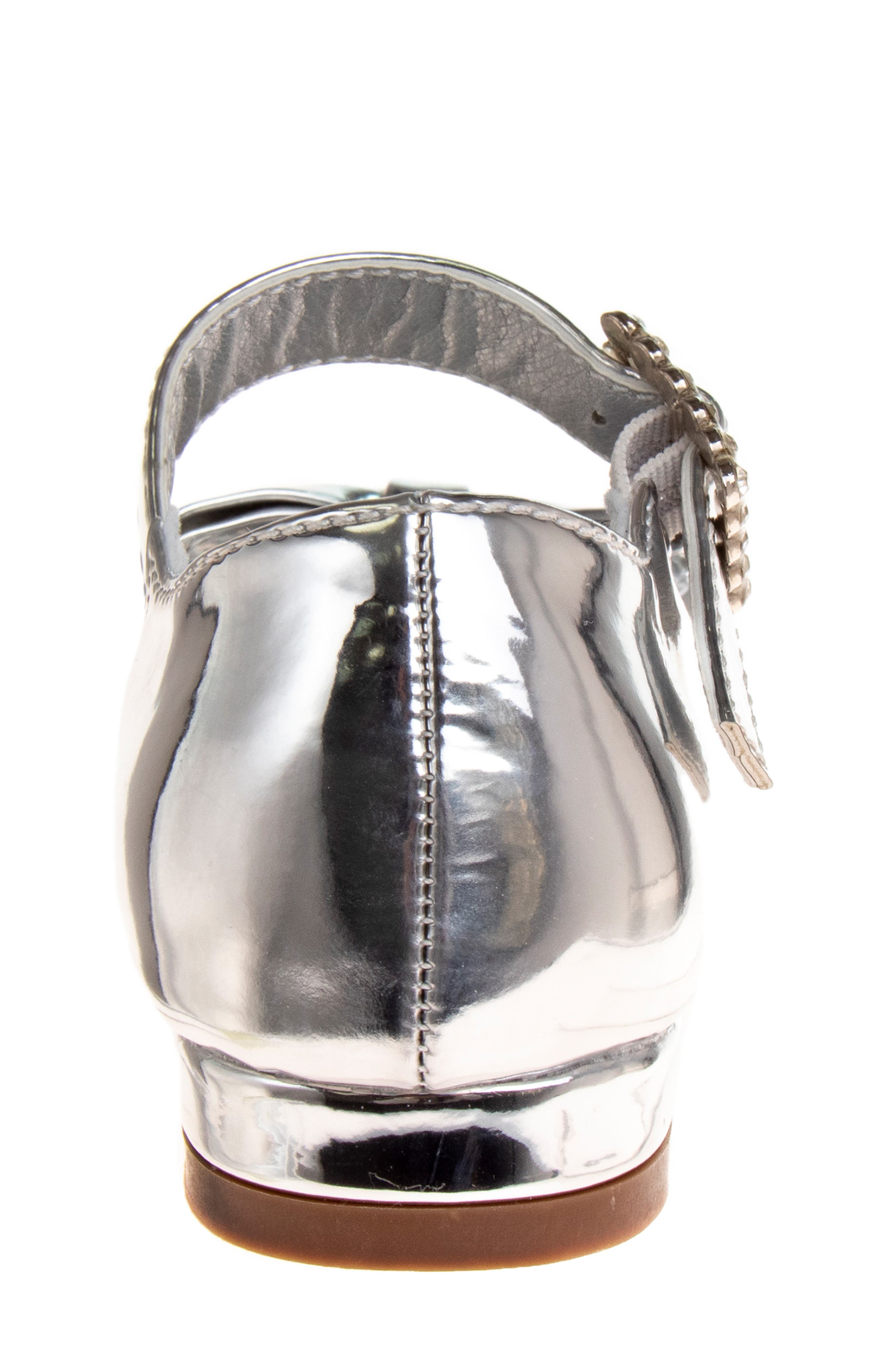 Kids' Low Heel Mary-Jane Flat, Alternate, color, SILVER