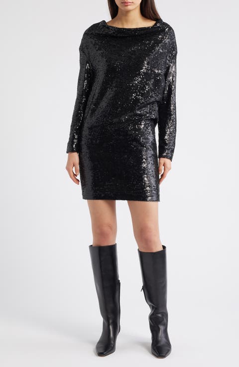 Ebiba Sequin Long Sleeve Dress