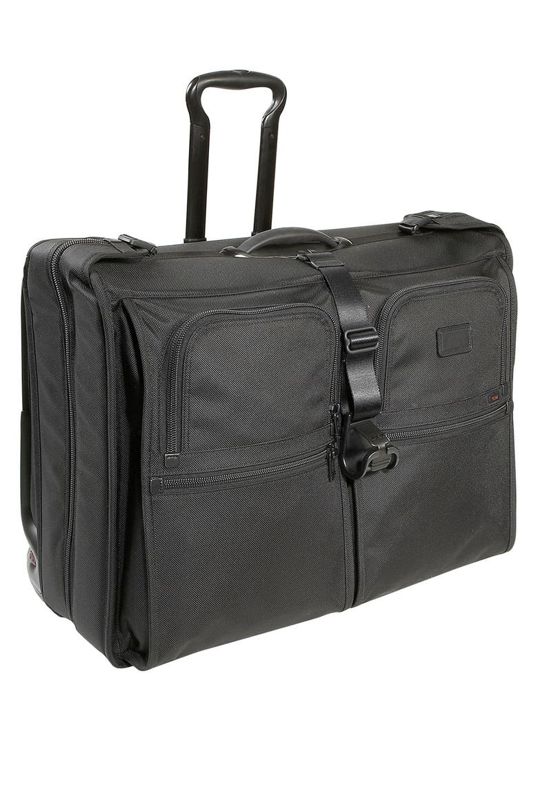 'Alpha' Wheeled Garment Bag, Alternate, color, BLACK
