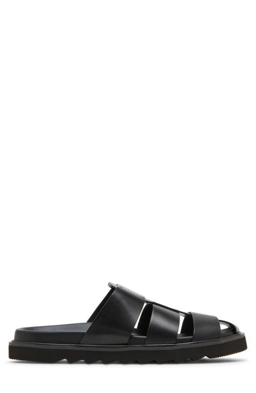 Madden Bandera Slide Sandal In Black Leather