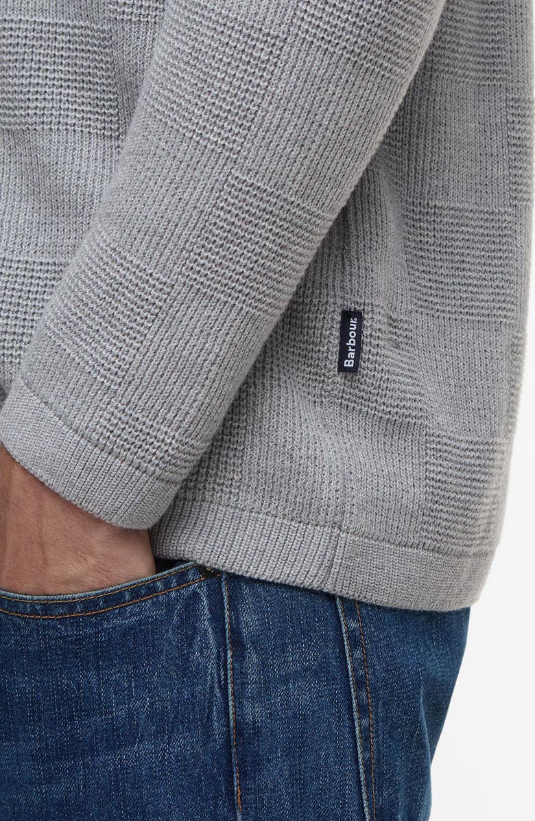 Barbour Falton Check Cardigan, Alternate, color, Grey Marl