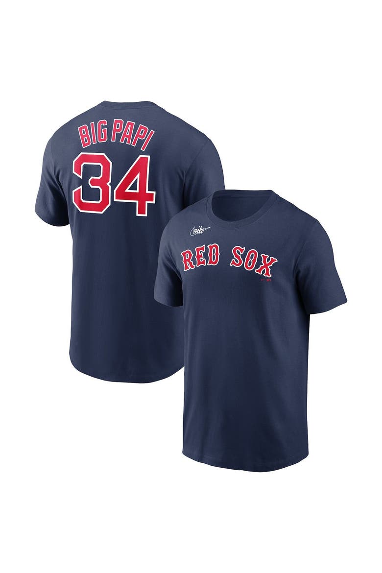 Men's Nike David Ortiz Navy Boston Red Sox Name & Number Wordmark T-Shirt, Main, color, Navy