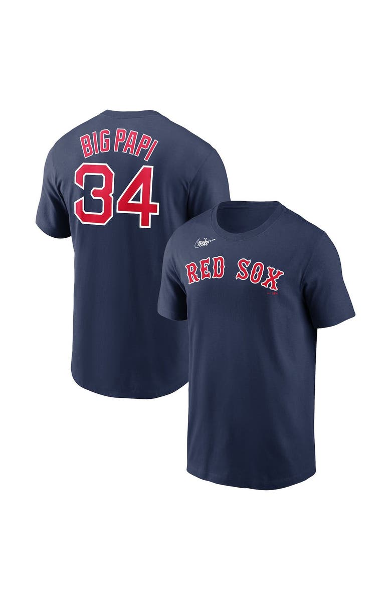 Nike Men's Nike David Ortiz Navy Boston Red Sox Name & Number Wordmark T-Shirt, Main, color, Navy