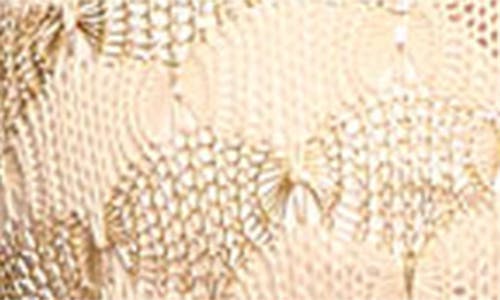 Shop Ramy Brook Angely Metallic Knit Cover-up Midi Dress In Natural/gold Crochet